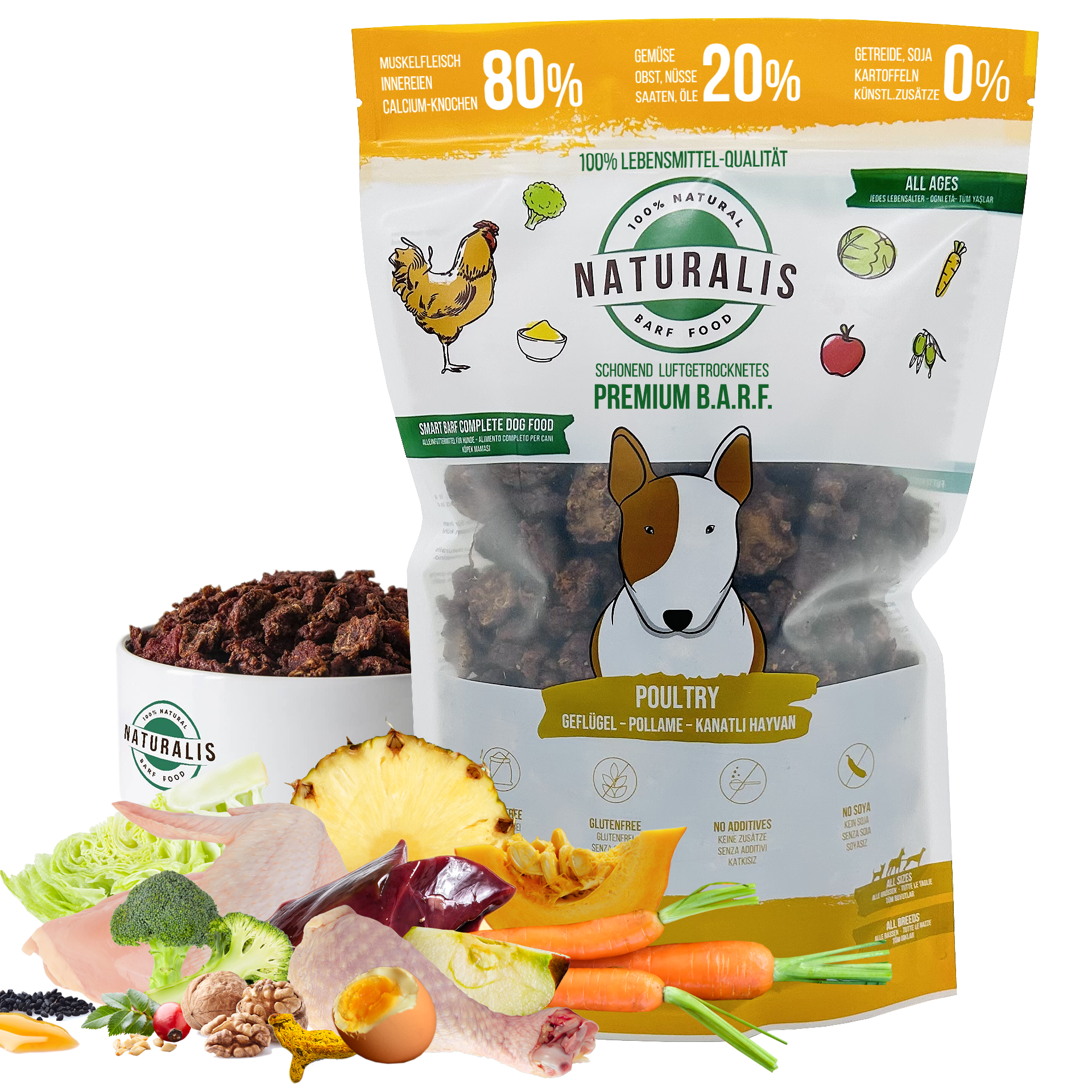 Smart 80 BARF Cibo Secco per Cani Barf Pollo