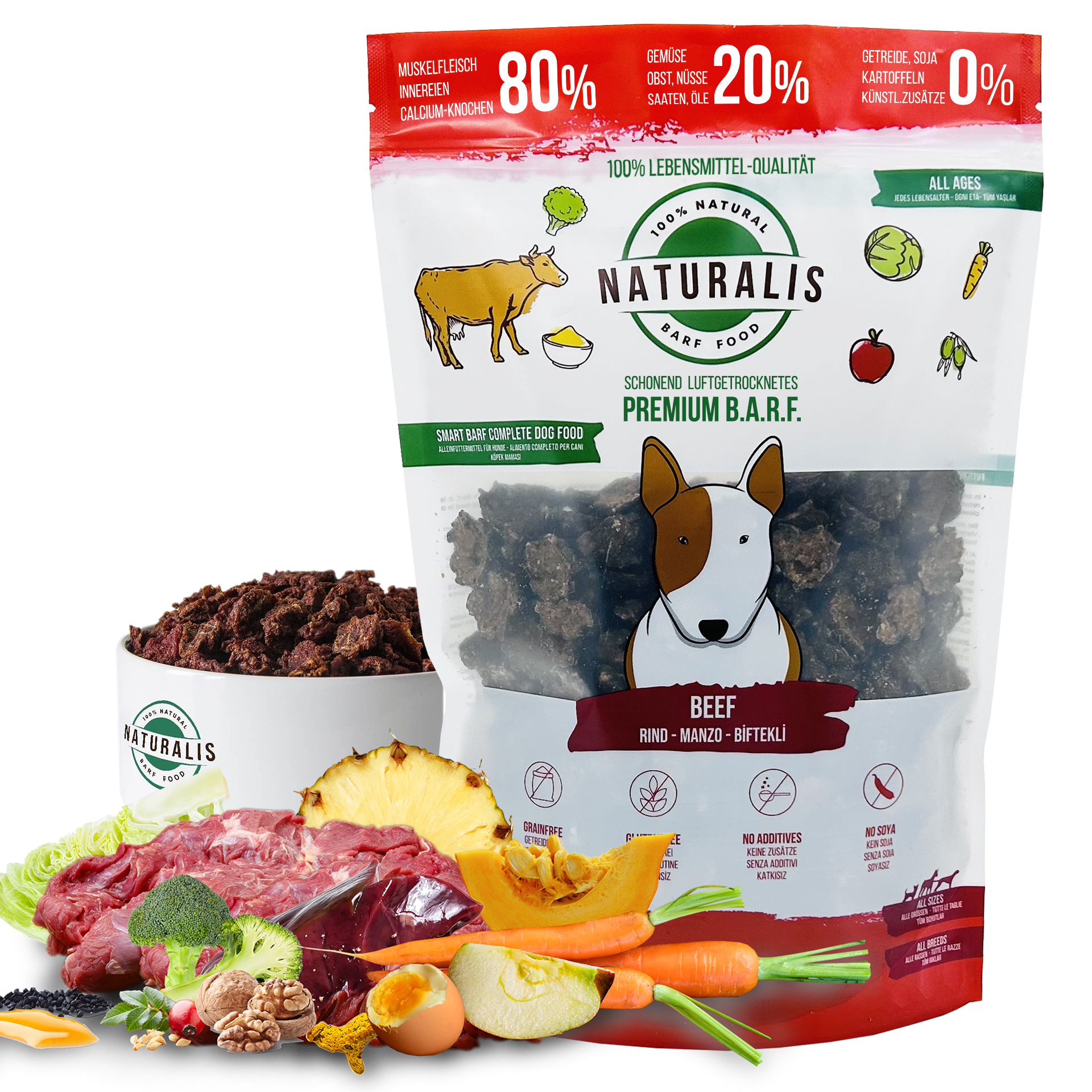 Smart 80 BARF Dry Dog Food Barf Beef